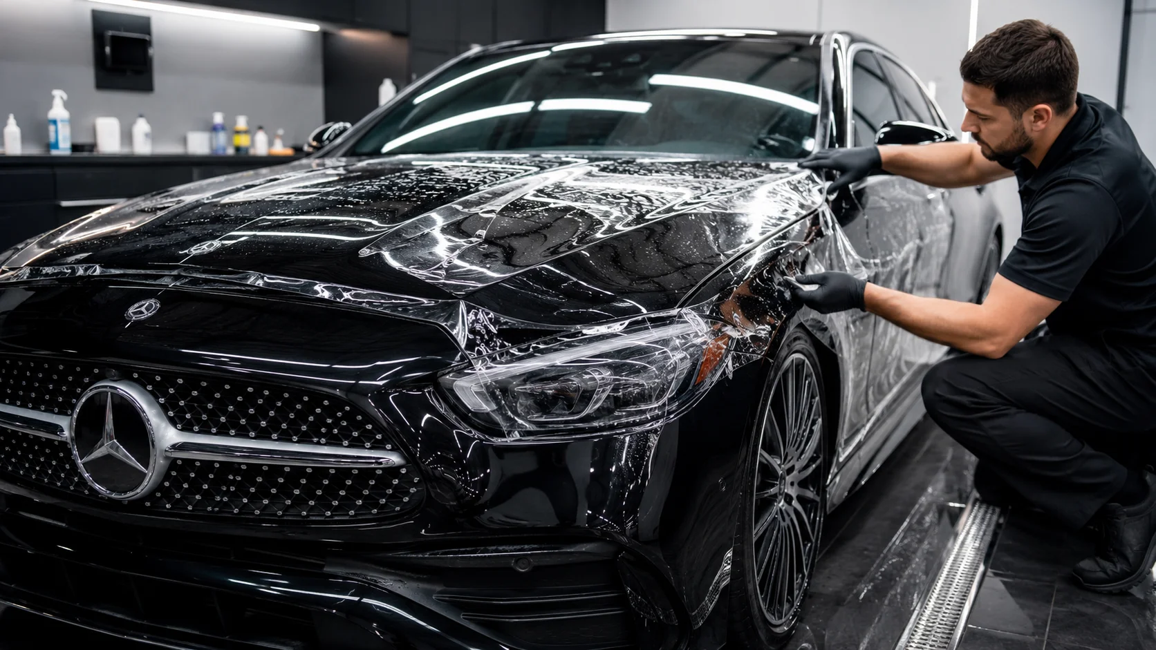 Mercedes PPF Kaplama - Garage 1903 Mercedes PPF kaplama paketleri - ön paket, genişletilmiş paket ve komple araç PPF