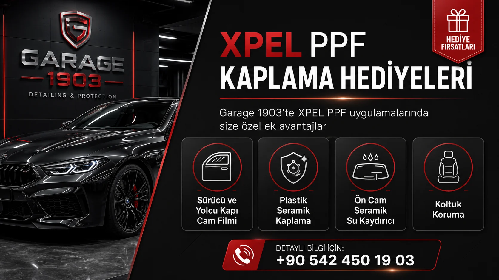PPF Kaplama Kampanyası - Garage 1903 XPEL PPF kaplama kampanya hediyeleri Garage 1903